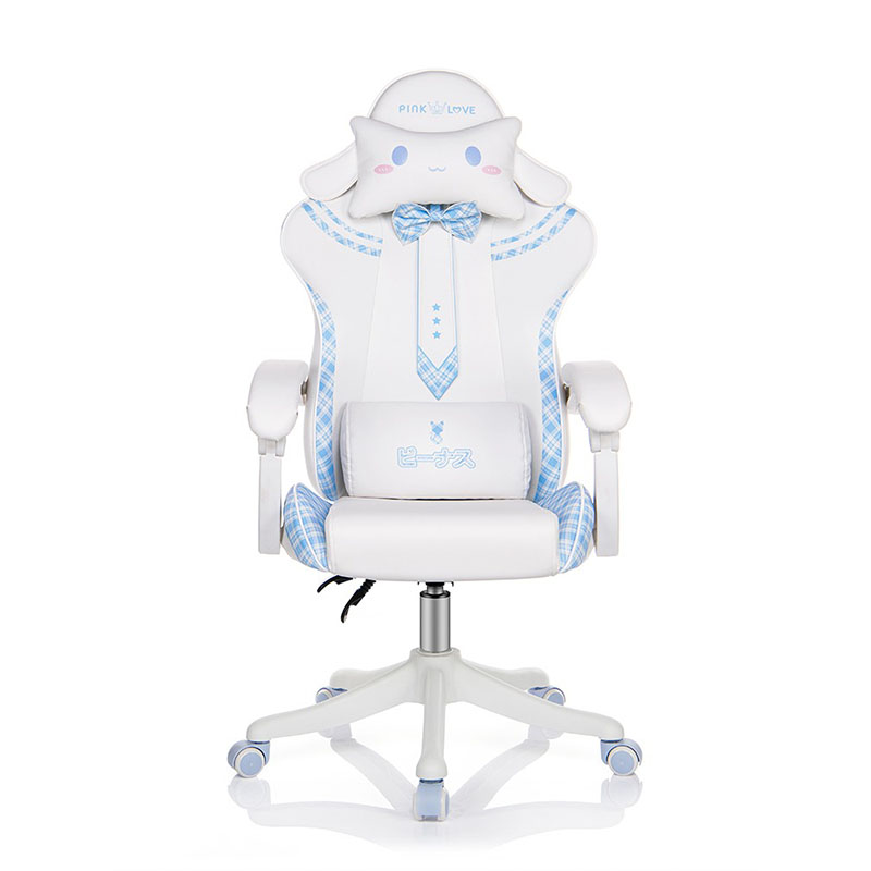 Hot Sale JK Gaming Chair Cute Pink Japanese Girl Upgradable Rotary Nгровые Cтуль Student Home Office Fixed Armrest Bow