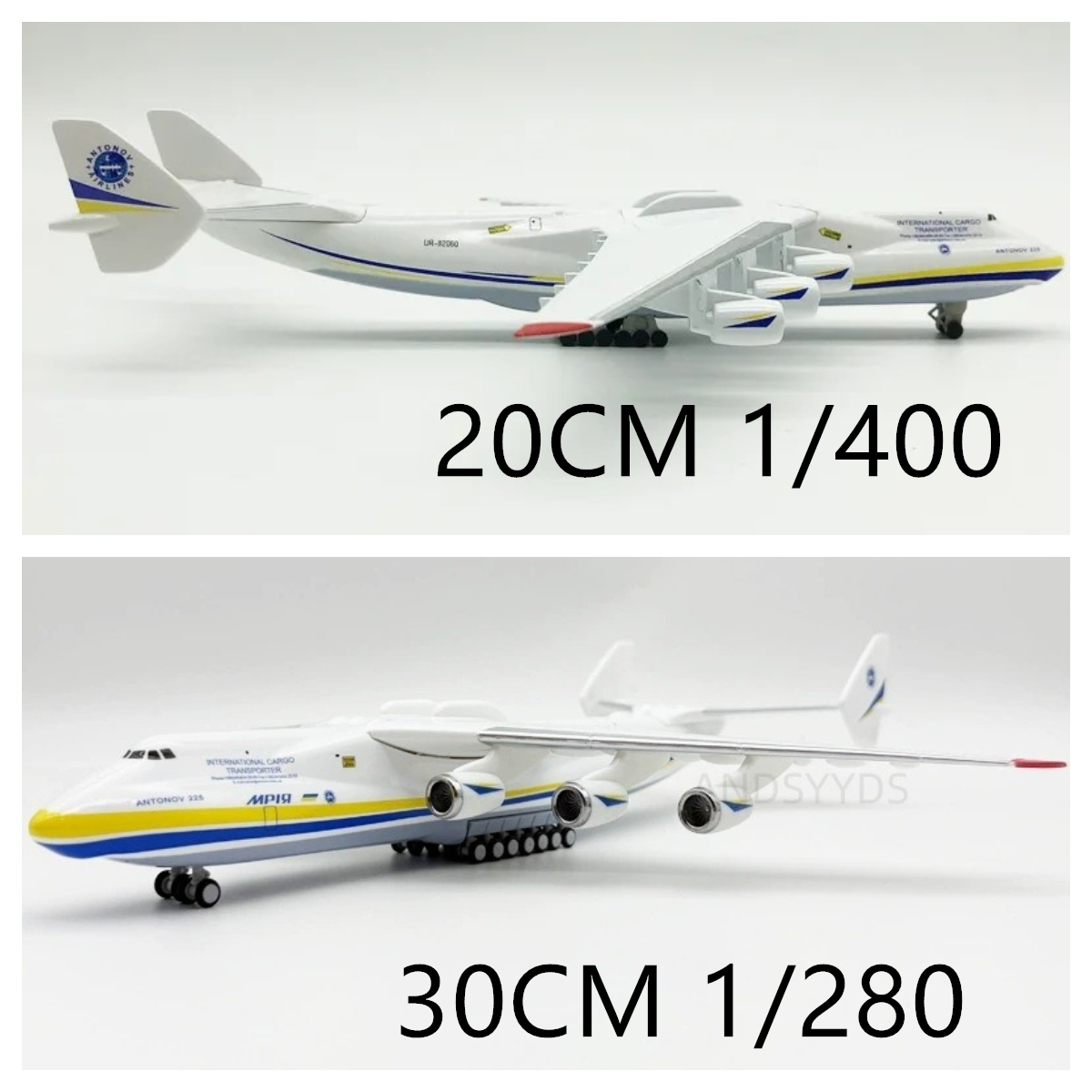 ウクライナアントノフ AN225 Mriya 20 センチメートル/30 センチメートル an225 飛行機モデル航空機飛行機着陸装置飛行機航空ミニチュア飛行機
