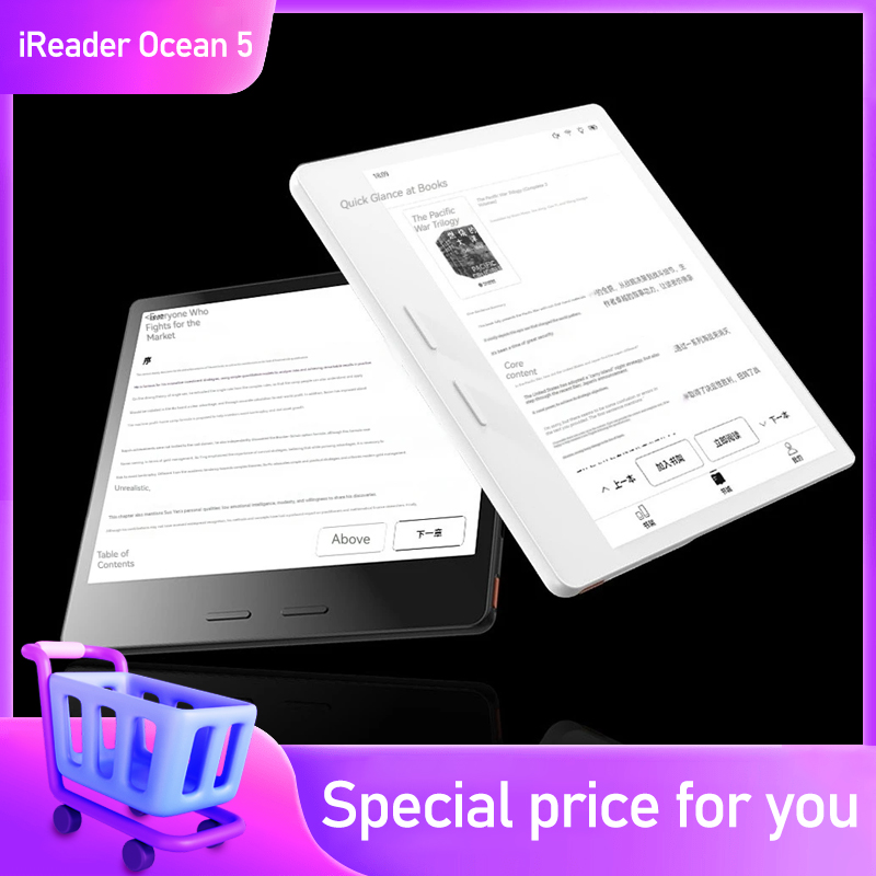 iReader Ocean 5 7 インチ高解像度電子ブックリーダー 300PPI Carta1300 Eye Protection 4 64GB ストレージ