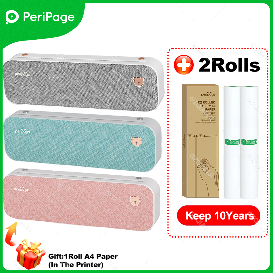 Peripage A40 P81 インクレスポータブル A4 サーマルプリンターワイヤレス Bluetooth USB 印刷テキスト PDF ドキュメント写真 A4 マシンメーカー