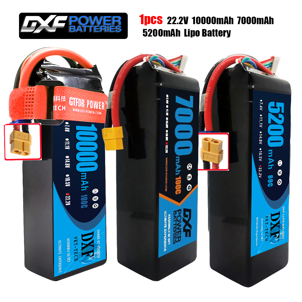 DXF 6S Lipo 10000mAh 7000mAh 5200mAh 22.2V グラフェンバッテリー XT60 XT90 EC5 XT90S FPV ドローン飛行機 Quadcopter ヘリコプター用