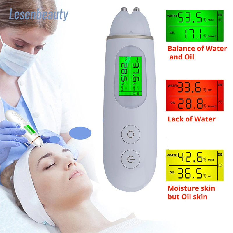 電気 LCD ディスプレイデジタルスキンケアテスター水分油蛍光剤含有量顔保湿アナライザー検出