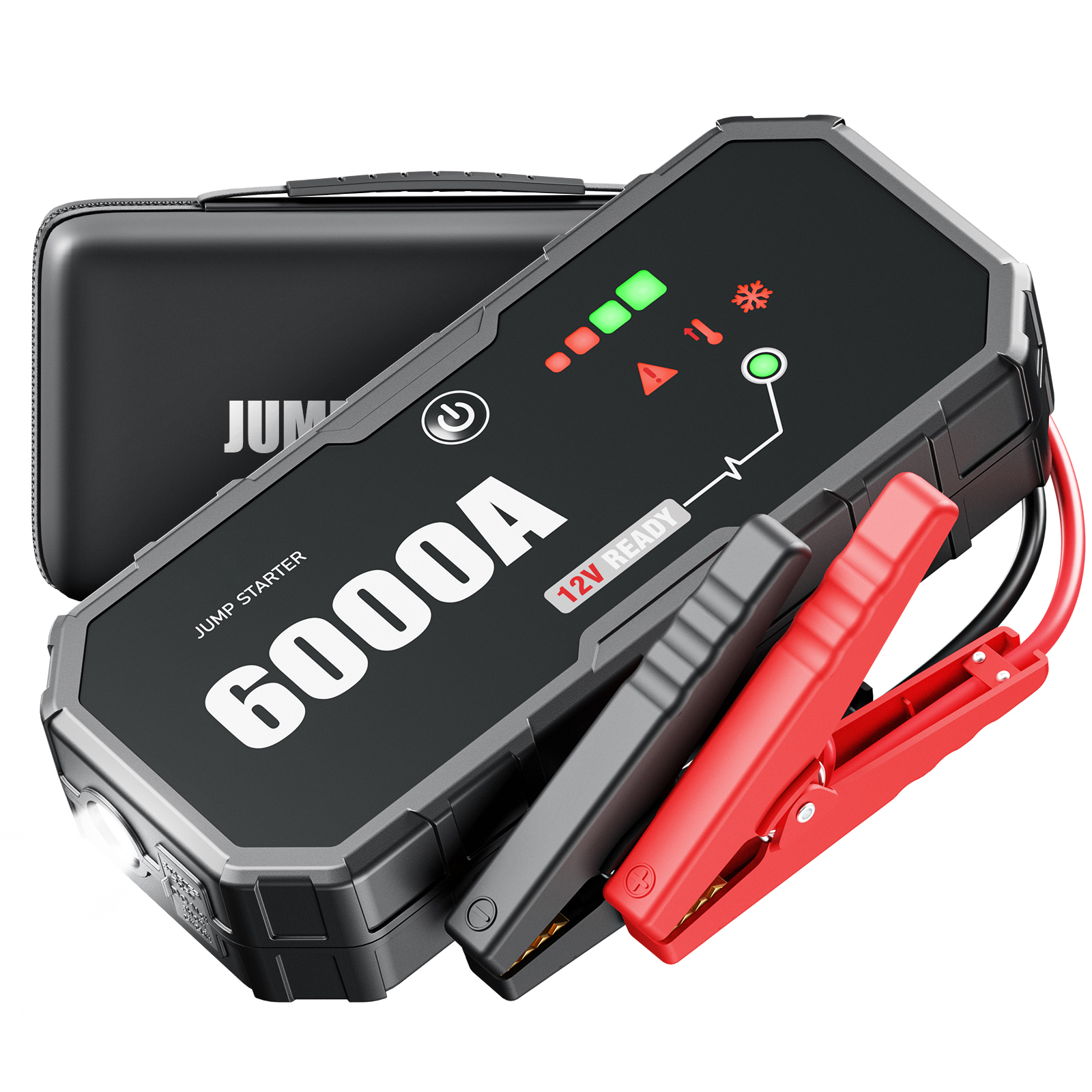 車 6000A ポータブル 12V ジャンプスターター電源銀行 12V 自動バッテリー充電器ブースター緊急始動装置ピックアップ、SUV、トラック用