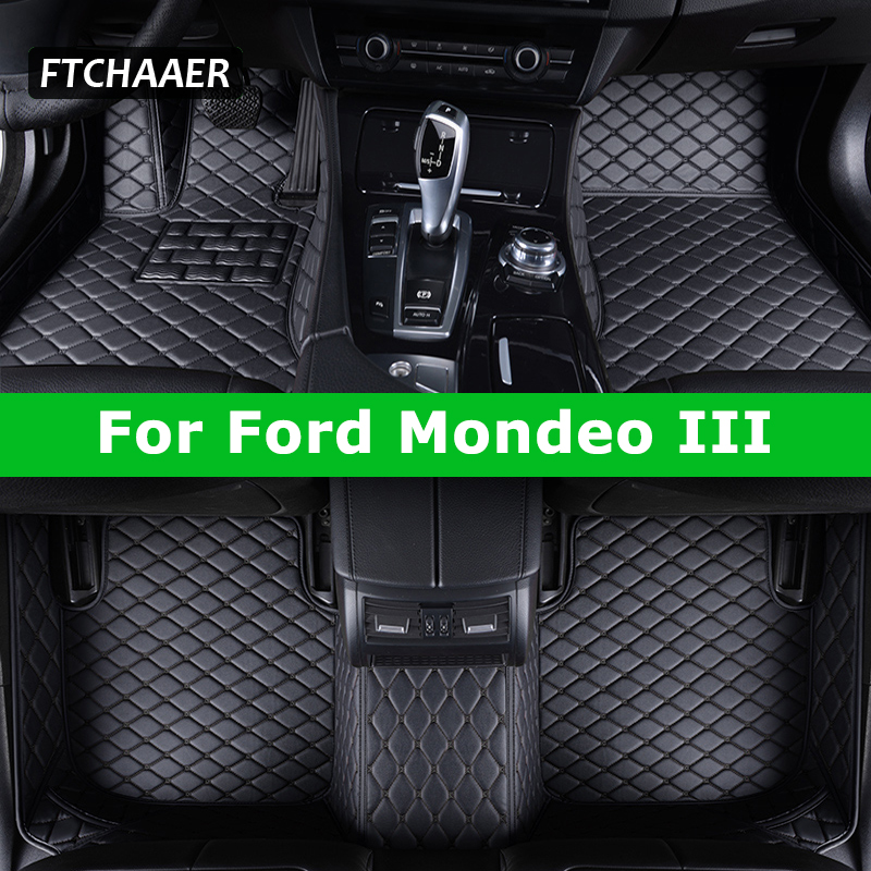 FTCHAAER カスタム車のフロアマットフォードモンデ​​オ MK3 フュージョン 2000-2006 自動車カーペット Foot Coche Accessorie