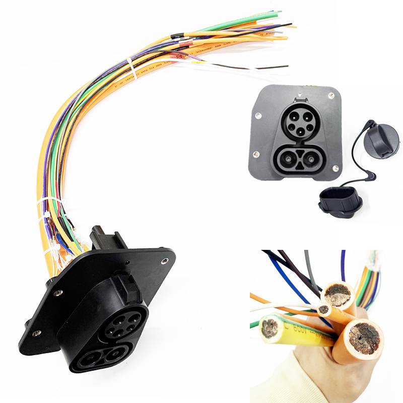 DUOSIDA CCS1 Socket 200A DC EV Charger 1000V Connector CCS Combo 1 Ev Fast Charging EVSE Charger Plug 0.5m Copper Wire
