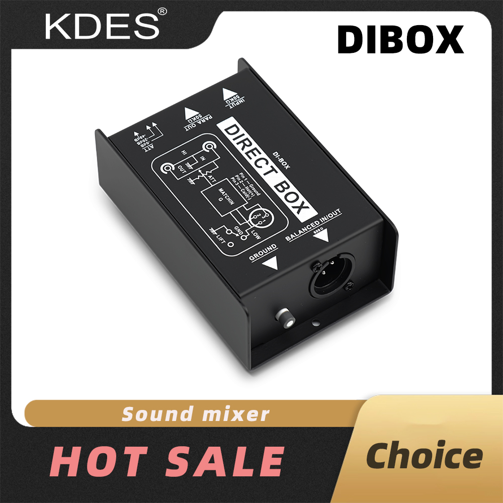 KDES DIBOX プロフェッショナル パッシブ DI-ボックス ダイレクト インジェクション オーディオ ボックス バランス型