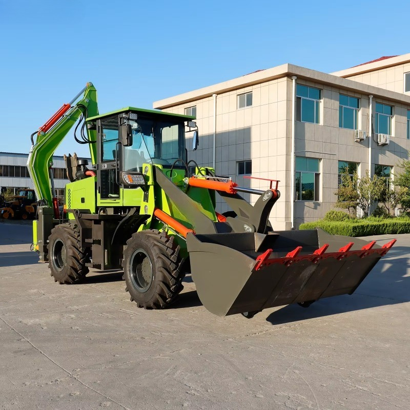 小型トラクターリアフロントエンド Retroexcavadora ミニバックホー掘削機ローダー 4x4 販売用