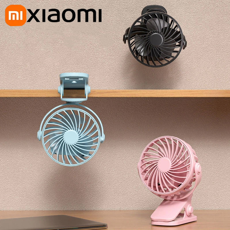 Xiaomi ポータブル充電式クリップファン 720 度回転可能な吊り下げファンナイトライト付き家庭用屋外キャンプ空気クーラー