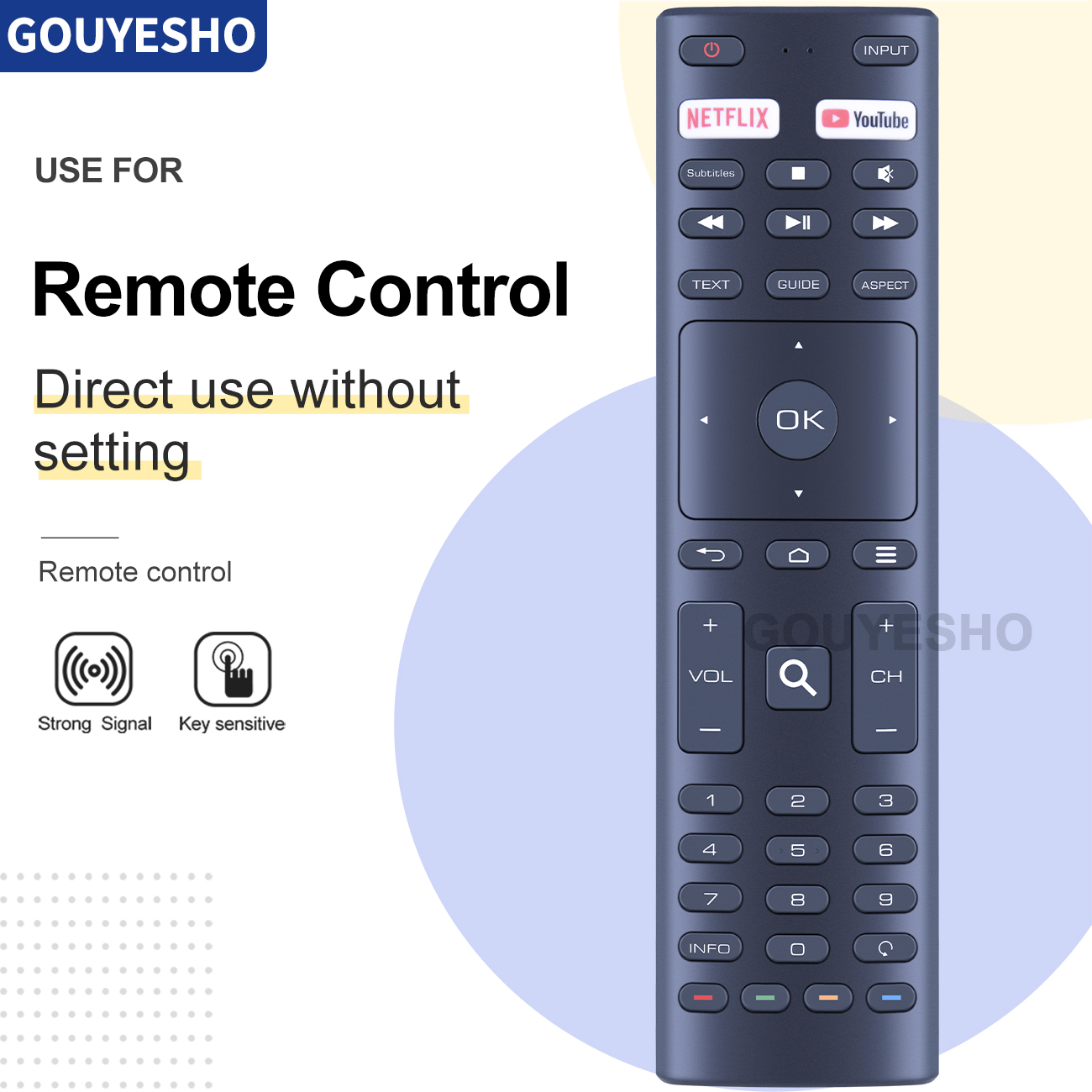 ALLVIEW 40ePLAY6000-F1 POLAROID TCSAND32HDPR08 Samrt TV 用の新しいリモコン