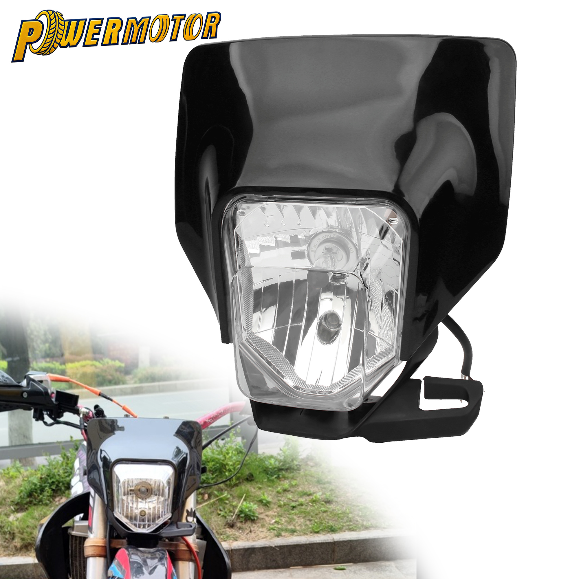 モトクロス H4 ハロゲンヘッドライトオートバイヘッドランプヘッドライトハスクバーナ FC FE FX TX TC TE 125 250 300 350 450 501 2017-2019