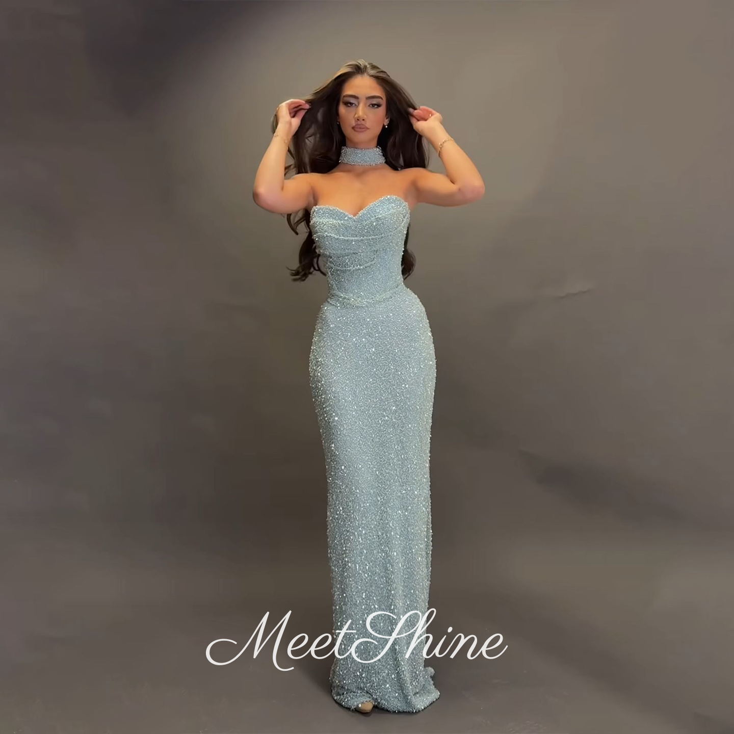Delicate Sequin Sexy Corset Sweetheart Mermaid Prom Dresses Saudi Arabia Evening Dresses שמלות מחוך לנשי Customized