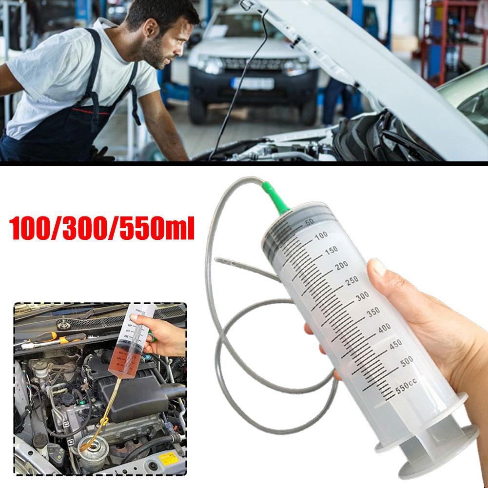 550ML ニードルバレルオイルポンプシリンジ 大型シリンジ 再利用可能なポンプ スケール付き測定 チューブ付きシリンジ