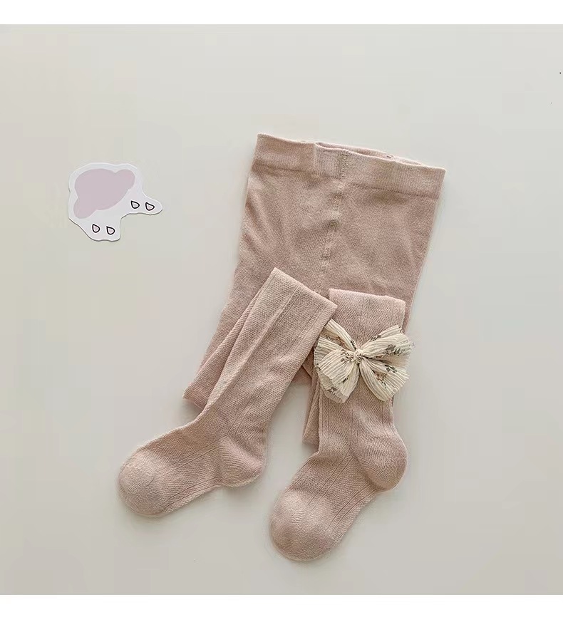 ホット販売夏の綿のストッキング子供子供タイツメッシュ子供中空靴下弓ストッキングストッキング子供のための女の子