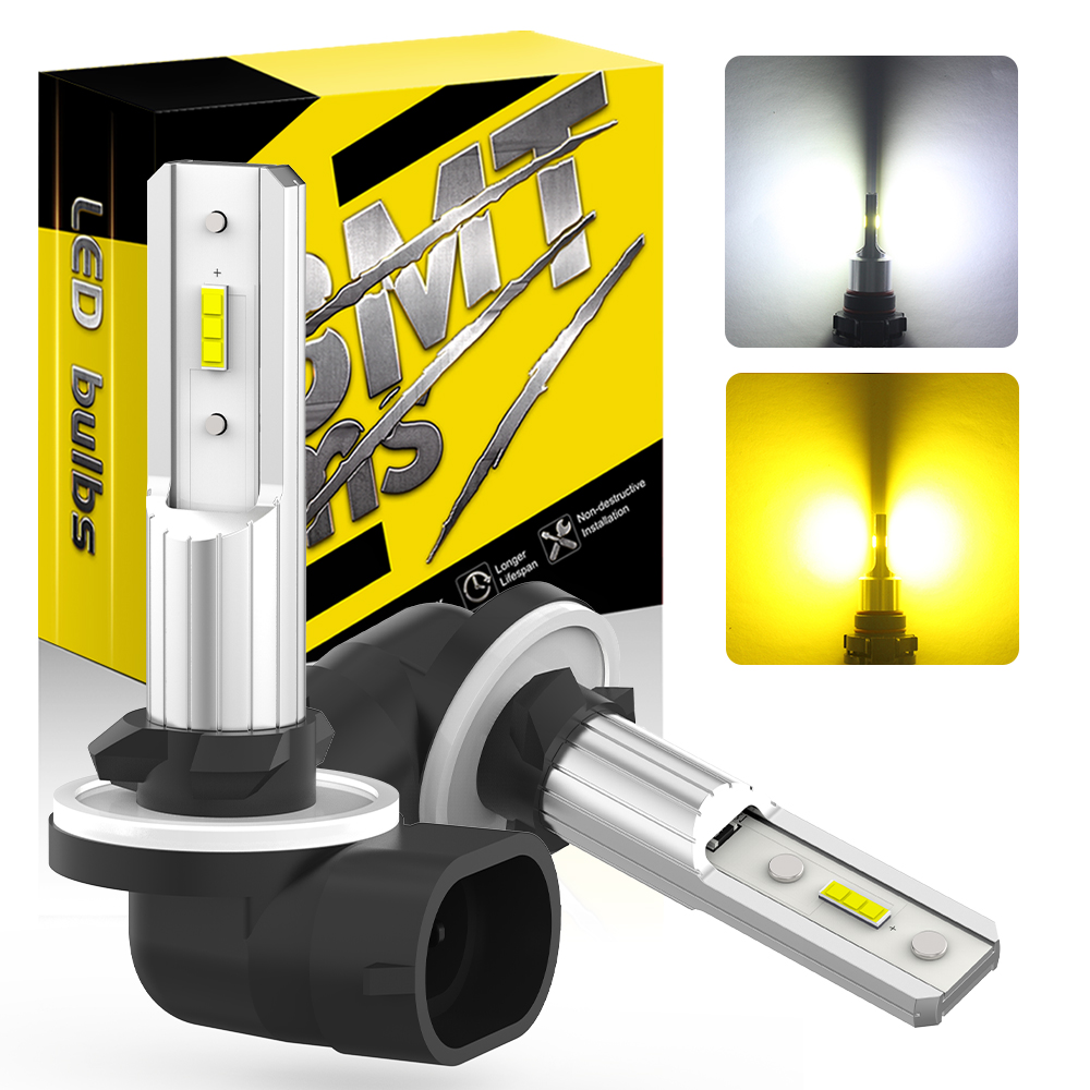 BMTxms 2 個 H27 880 H27W/1 881 H27W/2 H27W LED フォグランプ DRL Canbus ヒュンダイ スバル ジープ フォード 日産 KIA ダッジ キャデラック GMC