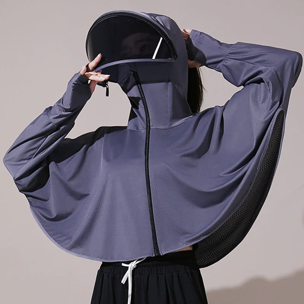 2026 夏の日焼け止め婦人服通気性スモックアイスシルク薄い UV 保護レディースマント
