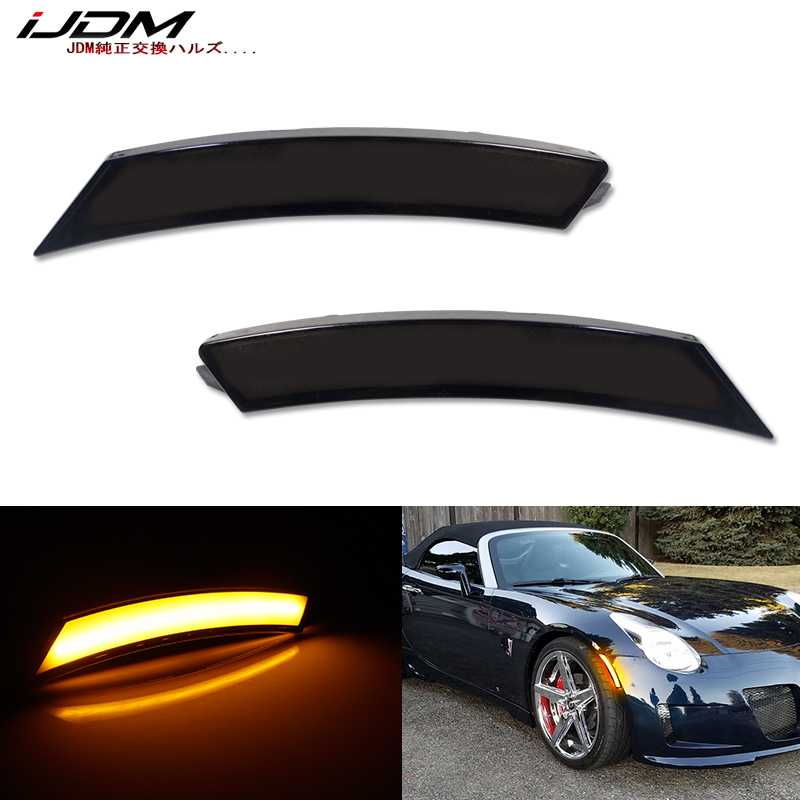 iJDM アンバー LED サイド マーカー ライト 2006-2010 ポンティアック ソルスティス用