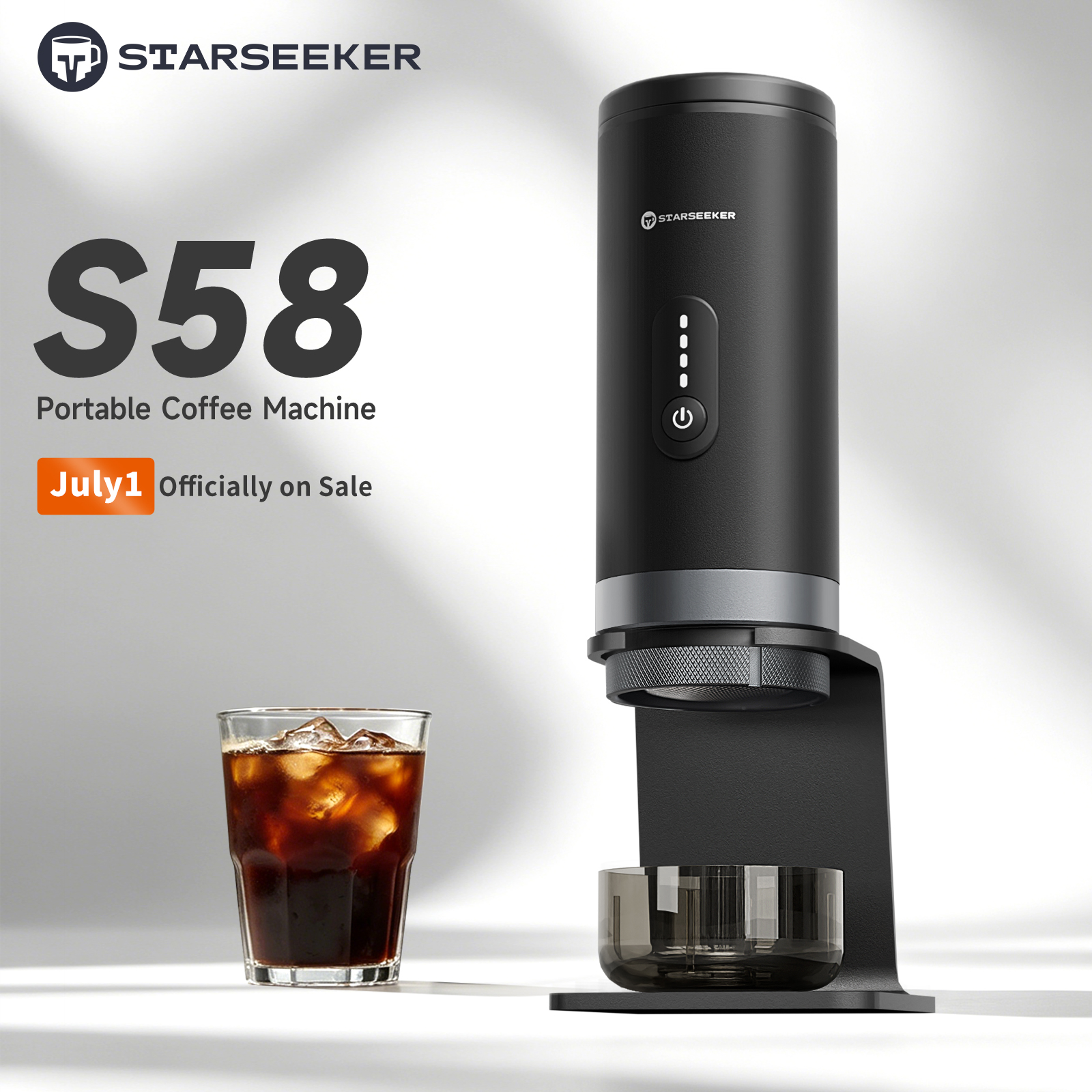 STARSEEKER S58/S58Pro ポータブルエスプレッソコーヒーメーカーワイヤレス加熱コーヒーマシン底なしハンドル底なし抽出