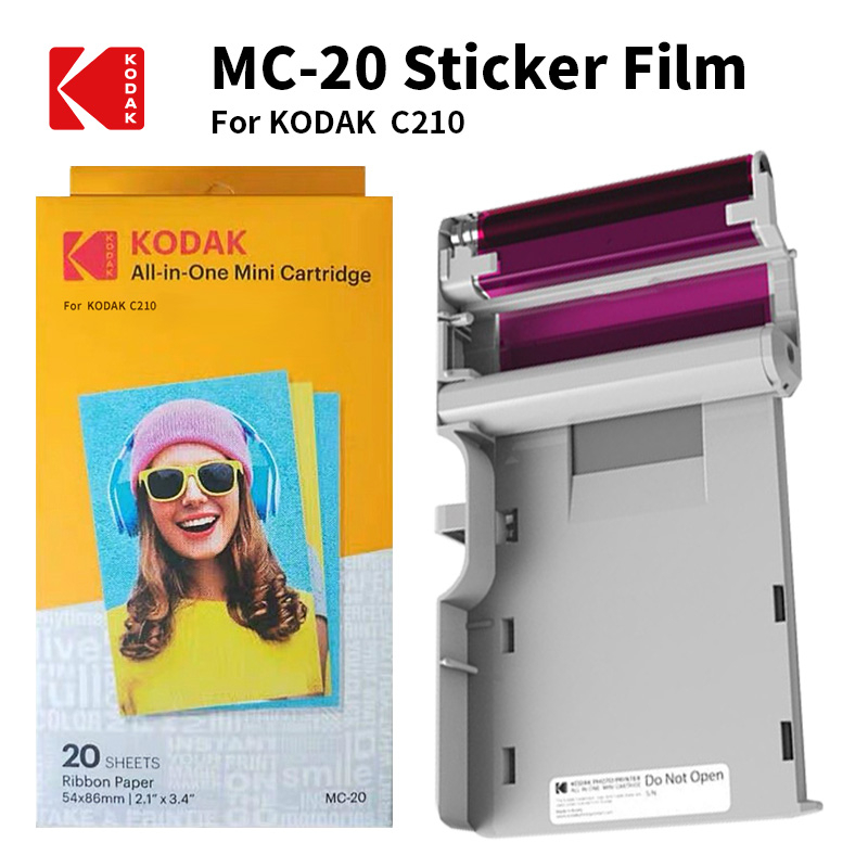 クラシック KODAK オールインワン C210 紙カートリッジセット活用 4 パス印刷技術 20 40 50 100 フォトプリンタパッケージインク