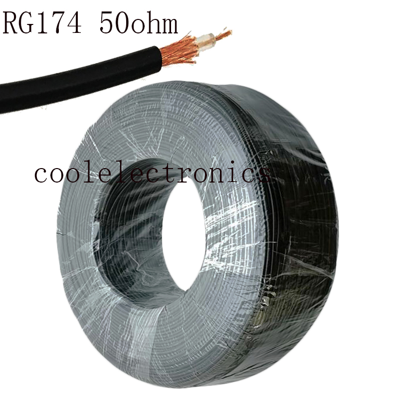 5 メートル 10 メートル 20 メートル 30 メートル 50 メートル 100 メートル RG174 RG-174 ケーブル ワイヤー RF 同軸同軸コネクタケーブル 50 オーム