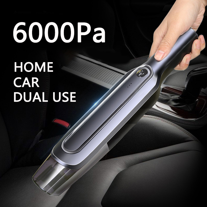 充電式集塵機 6000Pa Sunction 4000mAh コードレスハンドヘルド掃除機ドライ/ウェットポータブルダストクリーナー家庭用車
