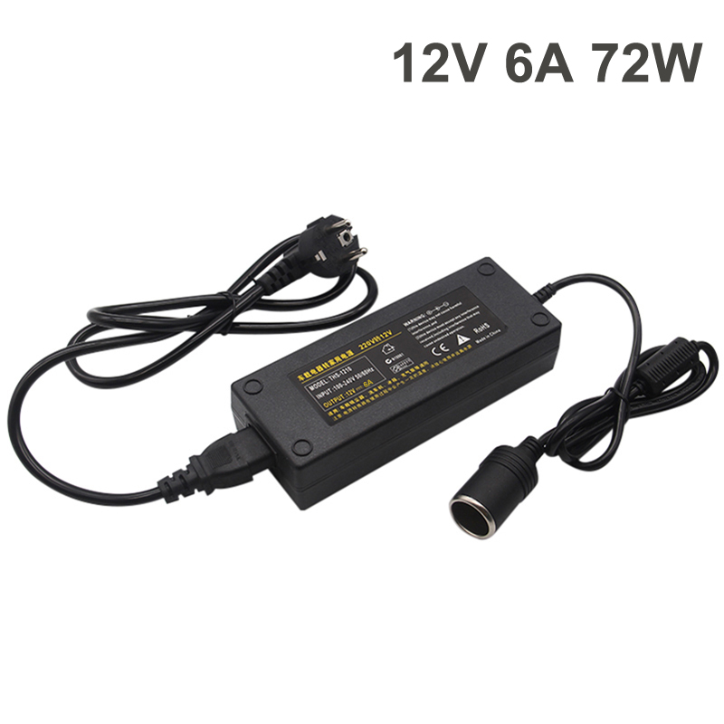 車の電源アダプタシガーライターコンバータ電源変換ACからDC 110V/220Vから12V 6A電源アダプタ供給ライター
