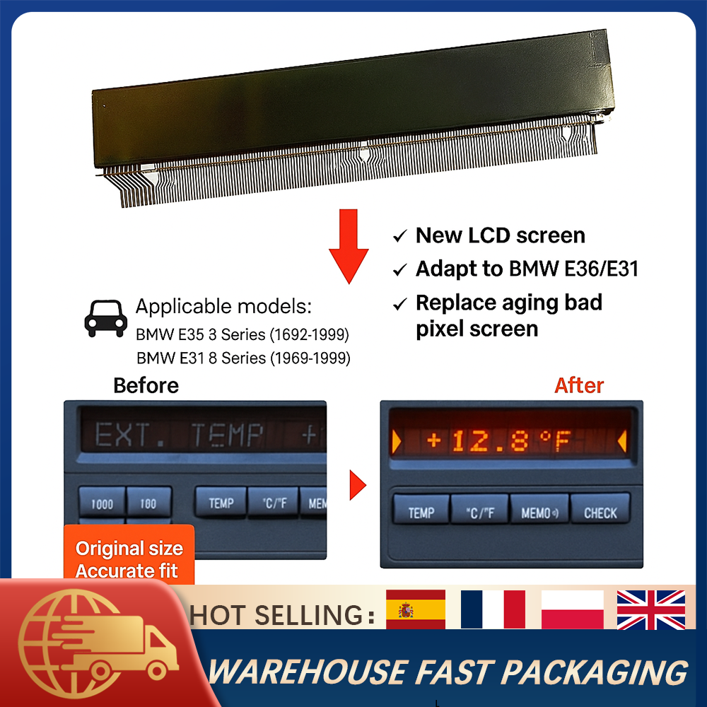 BMW 62136913865 Lcd ディスプレイ 11 ボタン OBC スクリーンの交換 E36 3 シリーズ M3 1992-1999 オンボードコンピュータピクセル修理