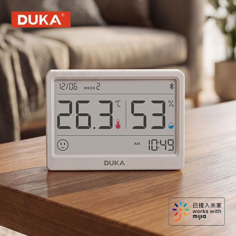 DUKA TH2 E インクスマート湿度計温度計ホーム屋内温度湿度計センサーゲージ気象ステーション Mijia ホームアプリ