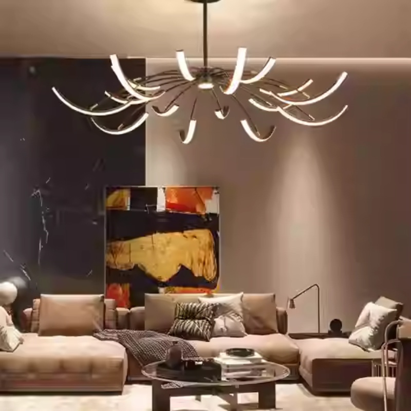 北欧リビングルームアイアンデザイナー異性回転装飾 LED パーソナライズされたダイニングルーム寝室シンプルな照明器具