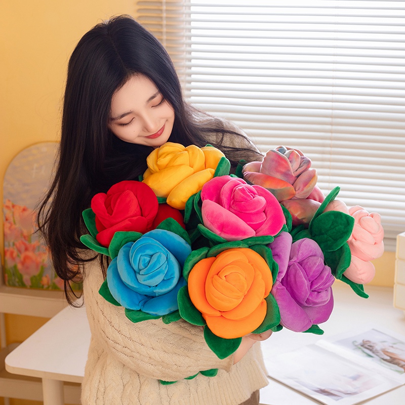 38 センチメートルロマンチックなローズぬいぐるみ彼女だけを象徴する花のぬいぐるみ人形バレンタインデーのギフト家の装飾