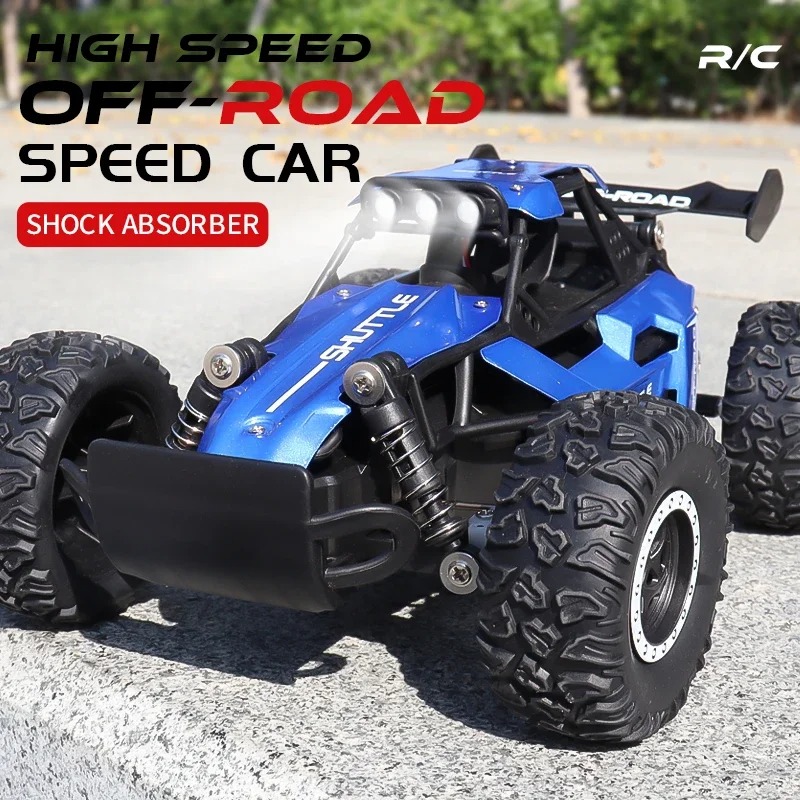 新しい RC カー 1:16 2WD LED ライト付き 2.4 グラム 20 キロ/h 高速オフロードクライミングリモコン車のおもちゃのギフト男の子女の子子供のため