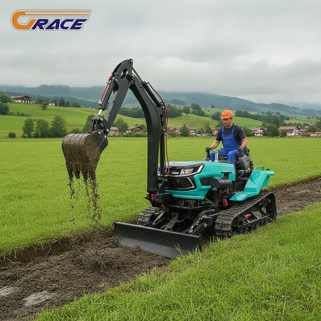 25HP 乗馬クローラートラクターゴムトラックコンパクト農機温室野菜フィールド土壌準備用