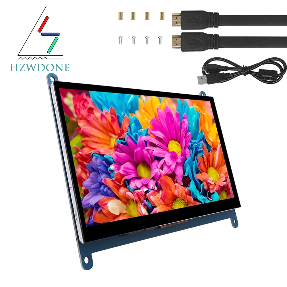 7 インチ Raspberry Pi 4/3/2/B/B /A モニター 1024x600 IPS 5 ポイント容量性タッチスクリーンドライブ無料 HDMI ディスプレイ Win 7/8/10