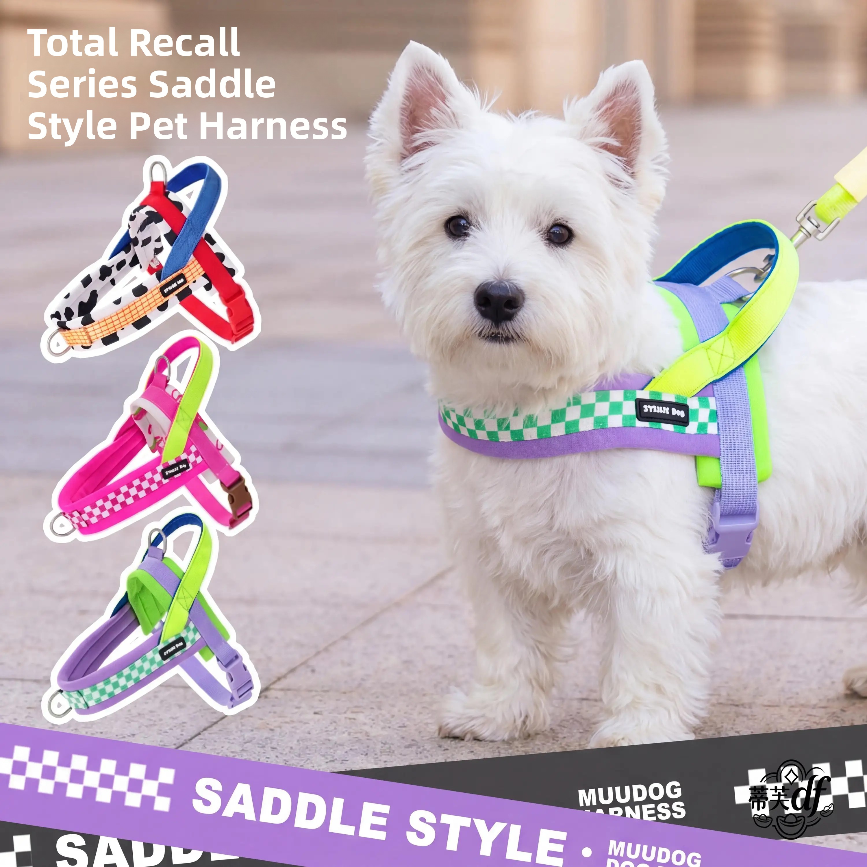 スポーティな軽量通気性犬用リードベビーキャリアハーネス快適な首制限なしハイランドビションウォーキングロープ