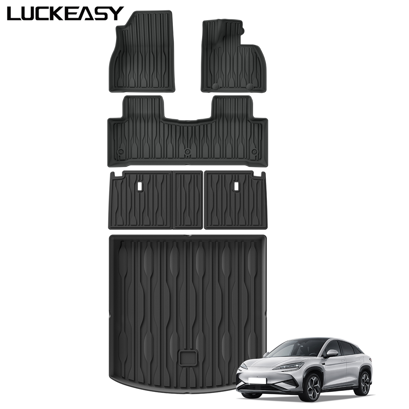 LUCKEASY 右ドライブ BYD シーリオン 7 EV モデル 2024 2025 車のフロアマットカーゴライナーパッド防水全天候アクセサリー