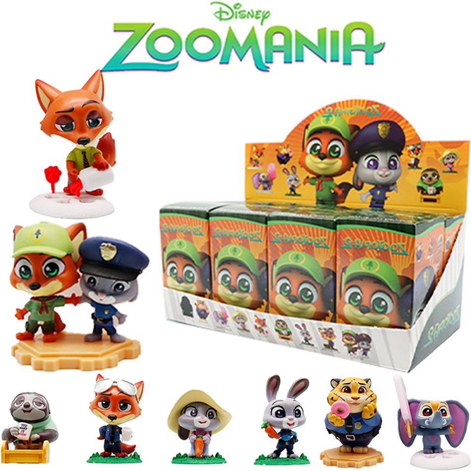2026 ディズニーオリジナル Zootopia2 ブラインドボックスかわいいニックジュディアクションフィギュアミステリーボックスアニメフィギュア漫画コレクションモデルのおもちゃ