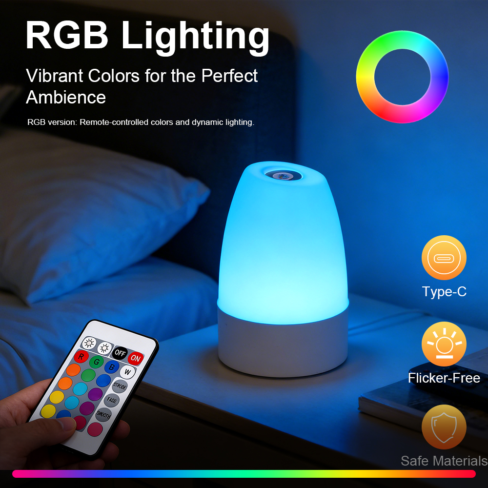 タッチコントロールナイトライト USB 充電式調光可能タッチランプ寝室ポータブルテーブルベッドサイドナイトランプ 5V 装飾ライト
