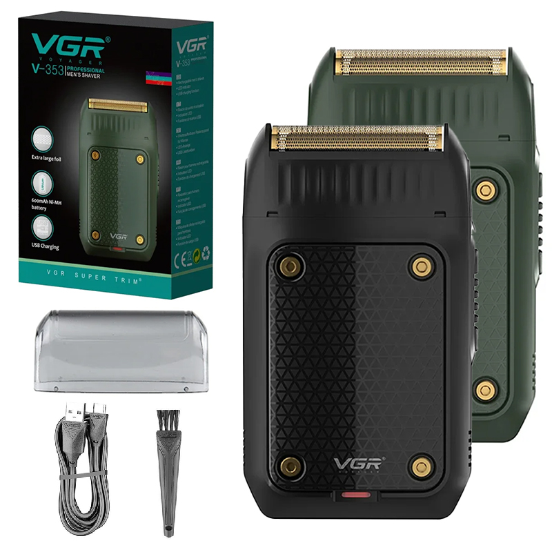 オリジナル VGR シェーバープロフェッショナルシェーバー電気シェーバーポータブルひげトリマー充電式シェーバーミニシェーバーメンズ V-353