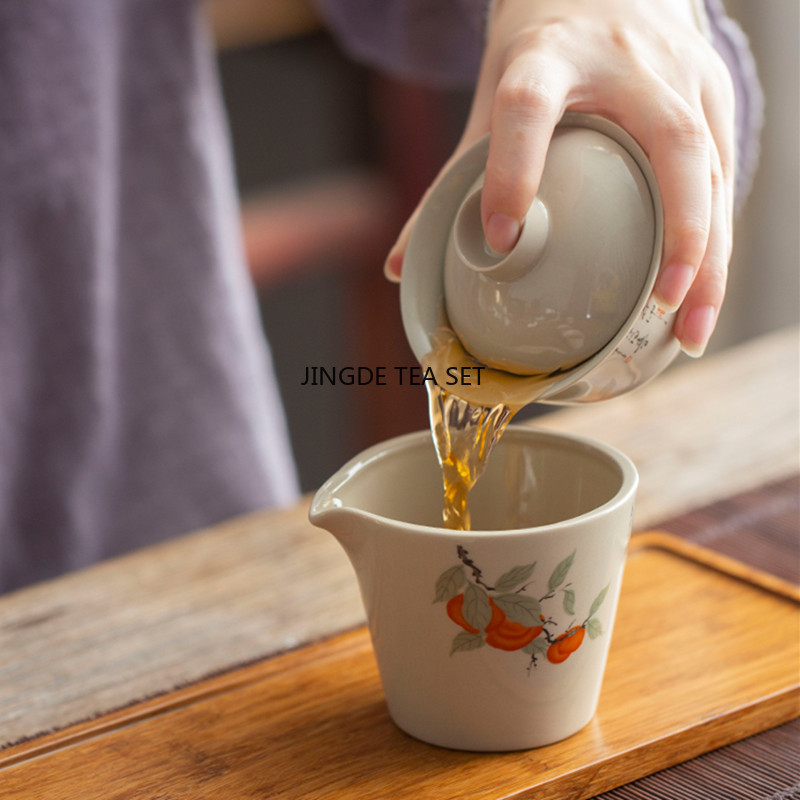 中国のセラミックカバーボウルヴィンテージ手作り手描き花茶ボウル旅行用ポータブルティーセット