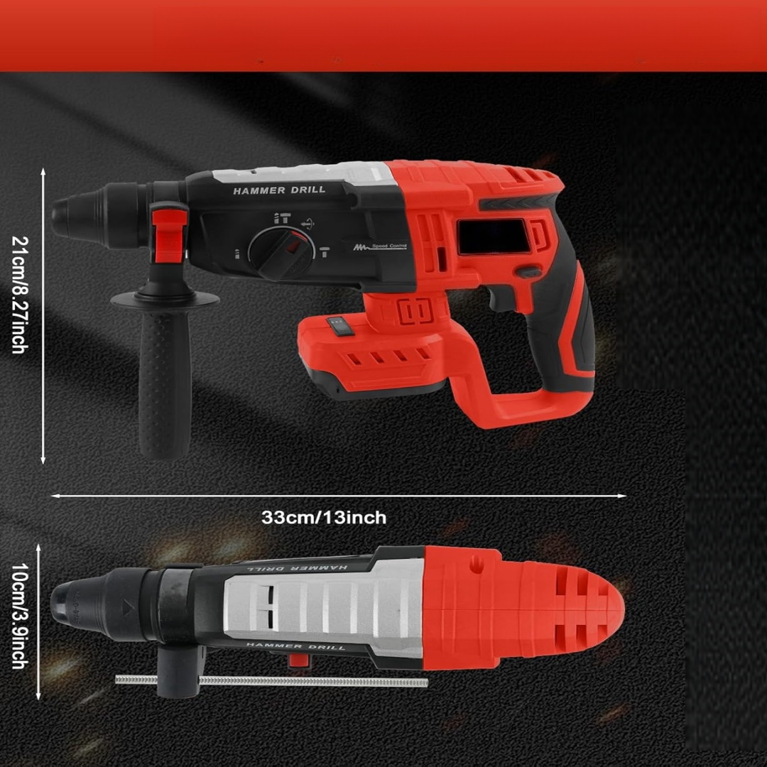 Rotary Hammer Drill For Mi.lwaukee M18 2.6J Hammer Drill With 4 Modes 360° Rotating Handle SDS-Plus Chuck Brushless Motor