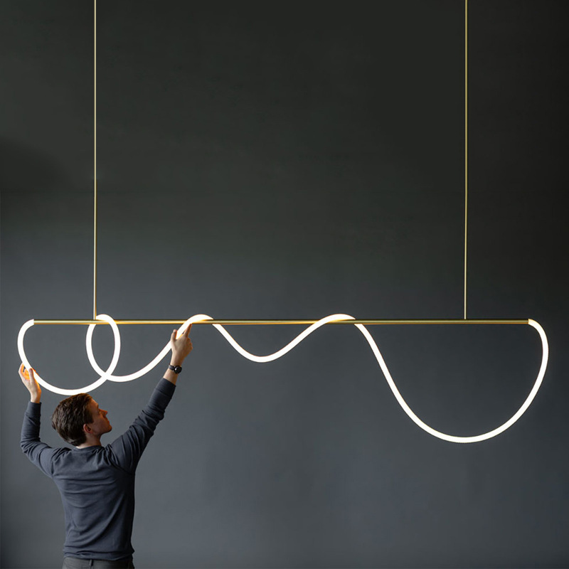 北欧調節可能なホース LED シャンデリア適切なキッチンダイニングルームリビングルームダイニングテーブル家の装飾照明器具