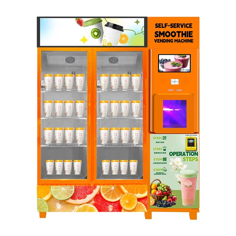 カスタマイズされた大容量インテリジェントスムージー自動販売機フィットネス愛好家ジムプロテインフルーツブレンダー 24 時間ベンダー