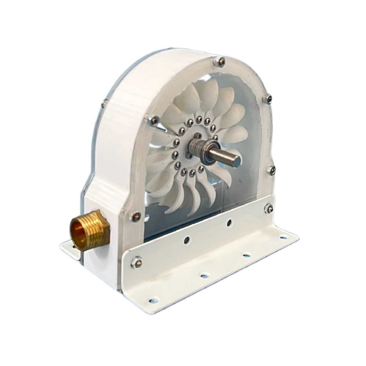 Wishcolor 100-300W 500-4000RPM ホイールインパルスペルトンタービン アダプター付き DIY 水力発電機