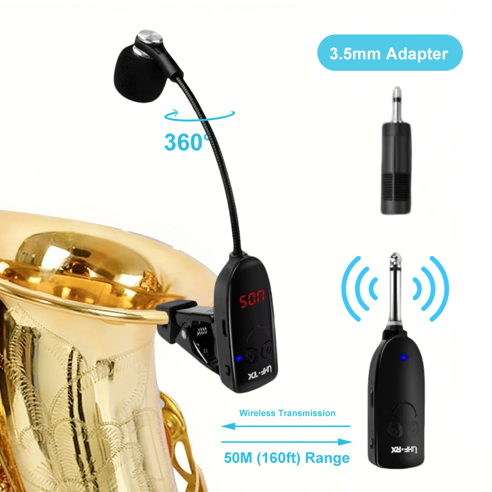 ワイヤレス楽器 サクソフォン マイク ワイヤレス レシーバー アンプ プロのレコーディング パフォーマンス アウトドア パフォーマ