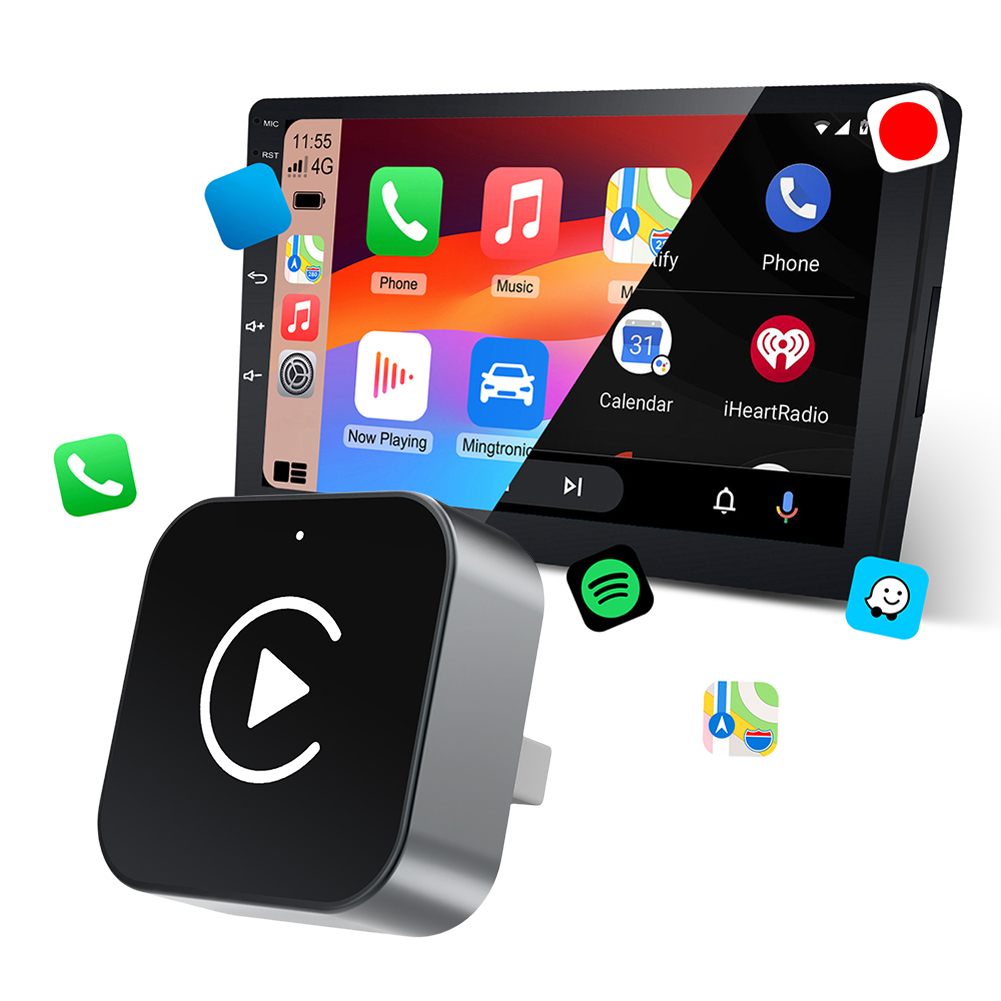 2 in 1 ワイヤレス CarPlay Android 自動アダプター Carplay AI ボックス自動接続ワイヤレス CarPlay アダプター工場有線 CarPlay 車用