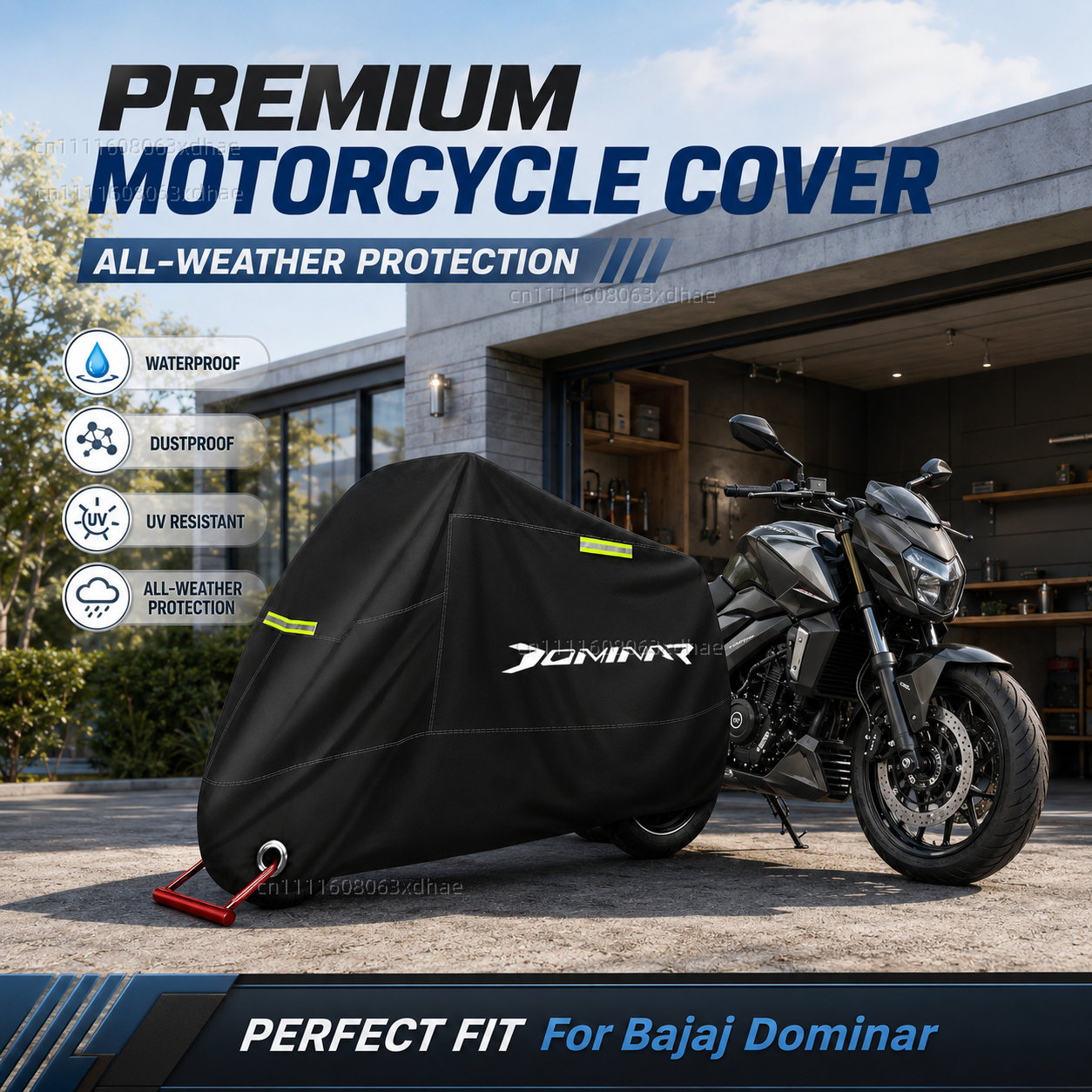 屋外オートバイカバー防水完全な保護 190T オックスフォード布バジャージドミナー 250 400 Dominar400 Dominar250