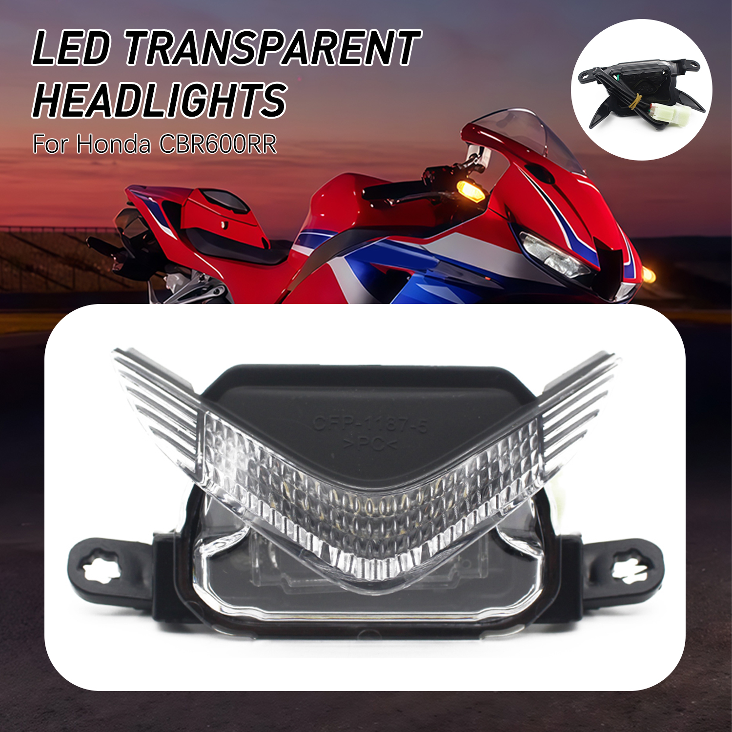 フロント LED アッパーヘッドランニング照明ランプ Assy ヘッドライトヘッドランプフォグランプホンダ CBR600RR CBR 600 RR 600RR F5 2007 - 2012