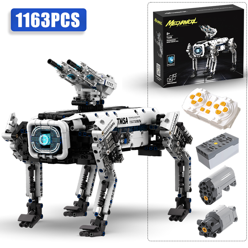 技術 STEM プログラミングロボット戦争犬ビルディングブロック市リモコンモーターロボット MOC レンガ教育玩具子供のギフト