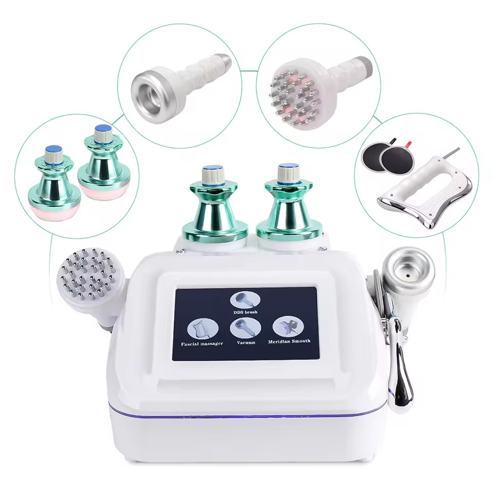 Body Massage Pain Relief Microcurrent Energy Vacuum Heating LED Bio Brush Health Care Lymphatic Drainage Meridian Machine