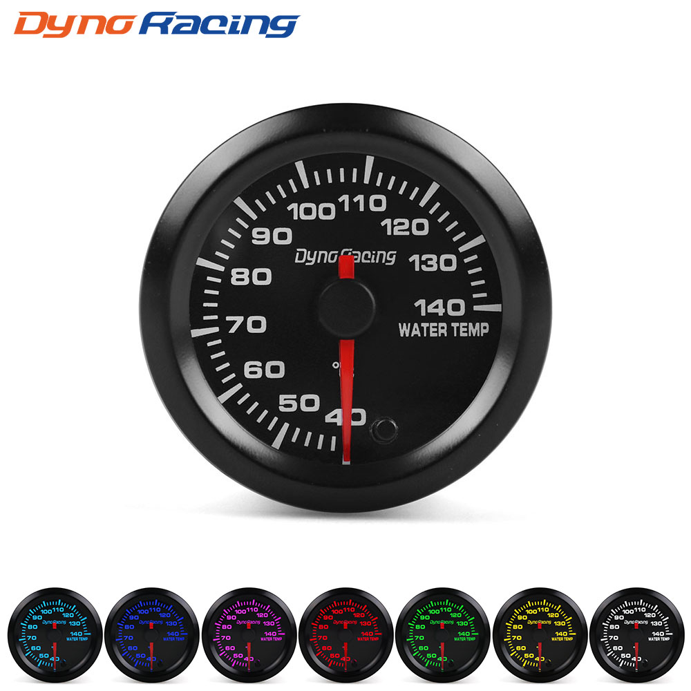 2 "52 ミリメートル 7 色 LED 車 Dynoracing 水温ゲージ 40-140 摂氏水温計高速モーターセンサー