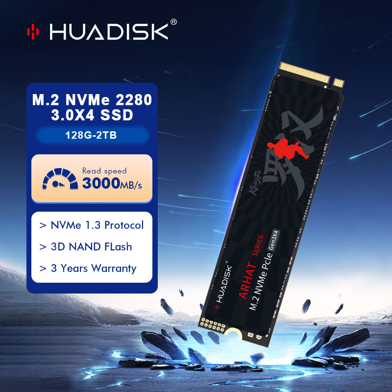 HUADISK M2 NVME 128GB 256GB 512GB 1TB SSD 内蔵ハードディスク 2280 PCIe3.0 内蔵ソリッドステートドライブ ラップトップ タブレット デスクトップ用
